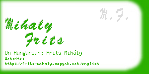 mihaly frits business card